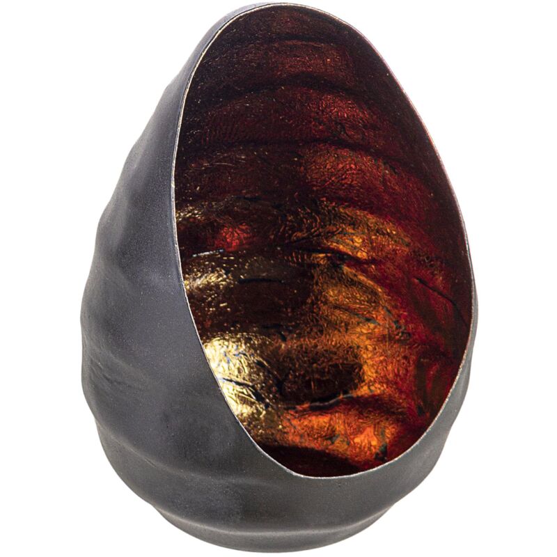 foto del prodotto bizzotto porta candela shanty a forma di goccia in tre tonalit di colore prodotto realizzato in metallo 8 x h 12cm nero