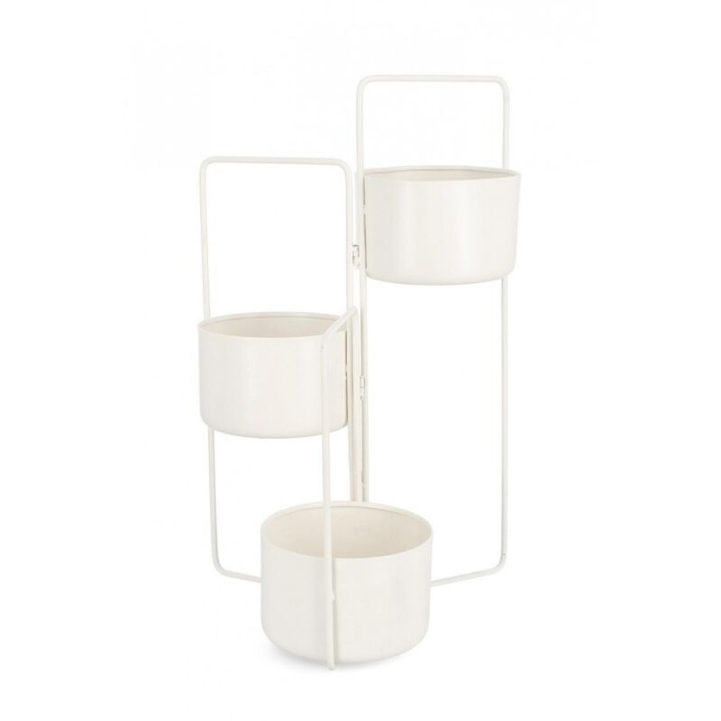 foto del prodotto bizzotto porta fiore 3 piani 45x68h keyra colore bianco
