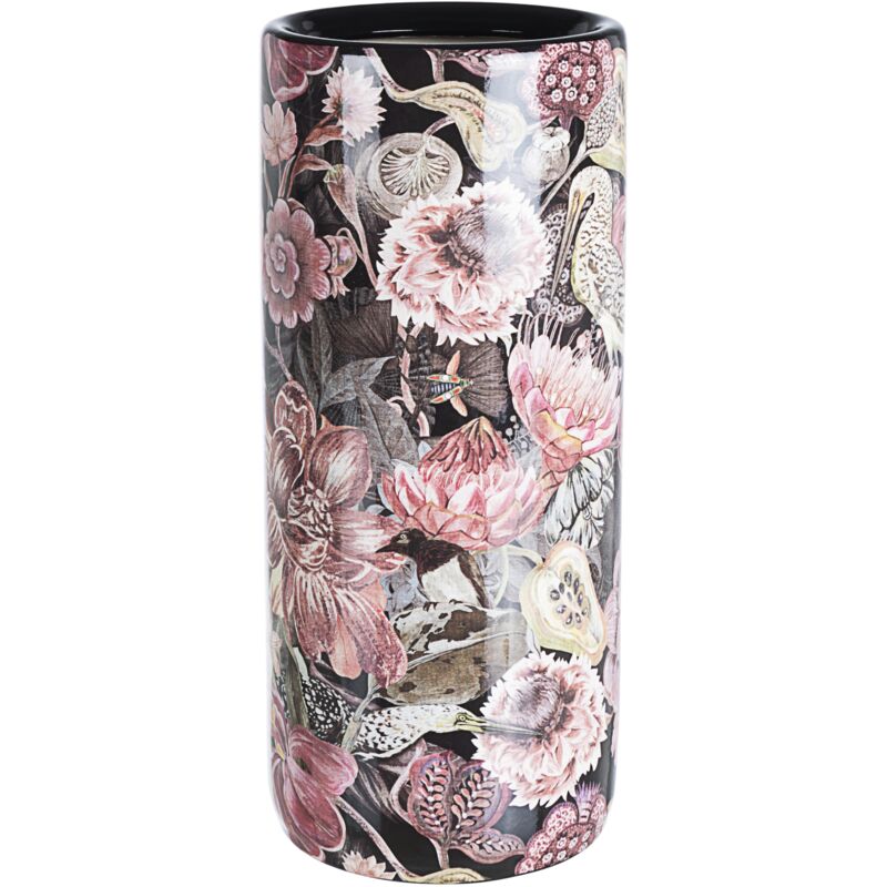 foto del prodotto bizzotto porta ombrello fiore rosa h 46 cm in porcellana