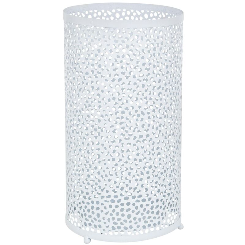 foto del prodotto bizzotto portaombrelli rosone rotondo in acciaio h45 cm per casa e ufficio bianco