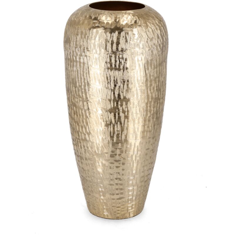foto del prodotto bizzotto portavaso lathe svas in alluminio artigianale decorativo 16 x h 31 cm oro