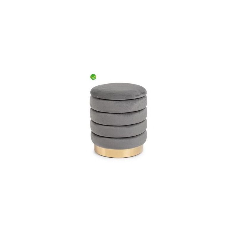 foto del prodotto bizzotto pouf contenitore darina grigio tg.s