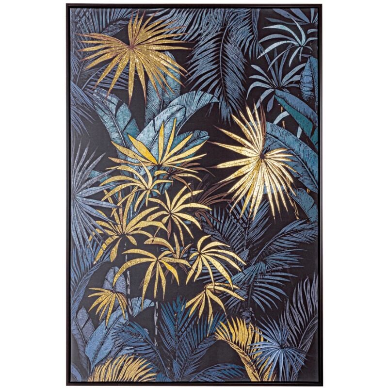 foto del prodotto bizzotto quadro bold 82 x 122 con stampa su tela con applicazioni ad olio e fogli dorati