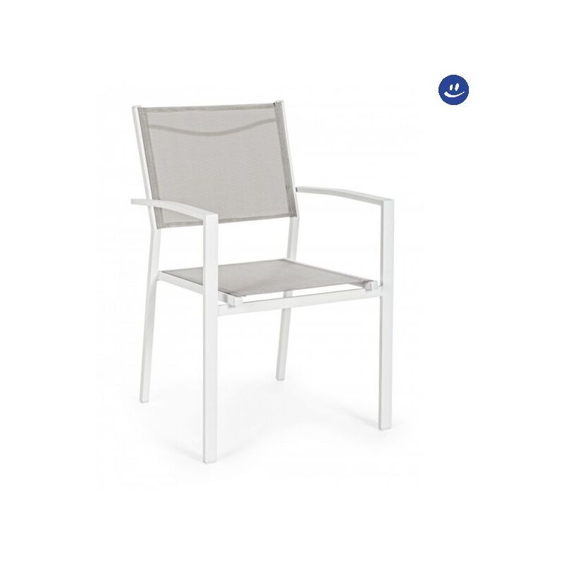 foto del prodotto bizzotto sedia con braccioli hilde 88 x 57 x 60 cm bianco cloud