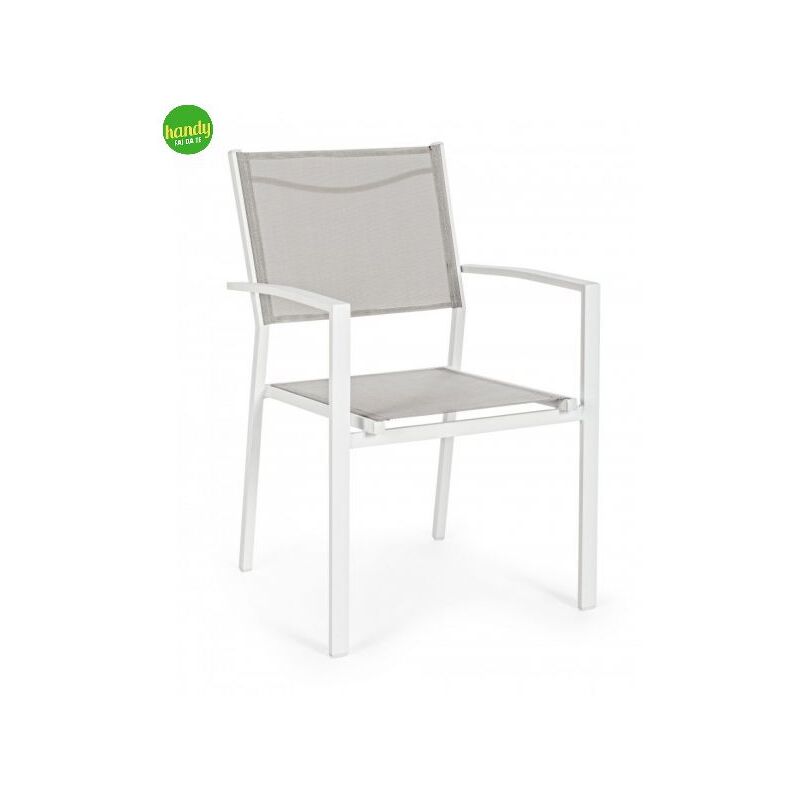 foto del prodotto bizzotto sedia con braccioli hilde 88 x 57 x 60 cm bianco cloud