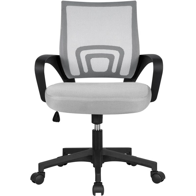foto del prodotto bizzotto sedia da ufficio ergonomica in tessuto traspirante con ruote bruxelles per call center grigio