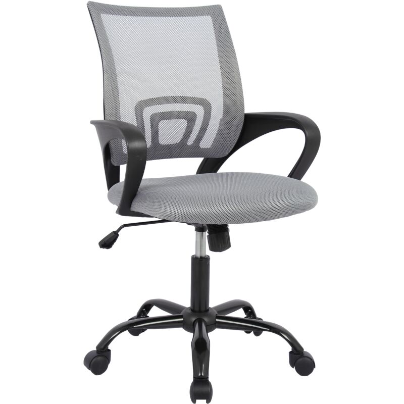 foto del prodotto bizzotto sedia da ufficio jerez c br grigio schienale in rete, base acciaio 68 cm