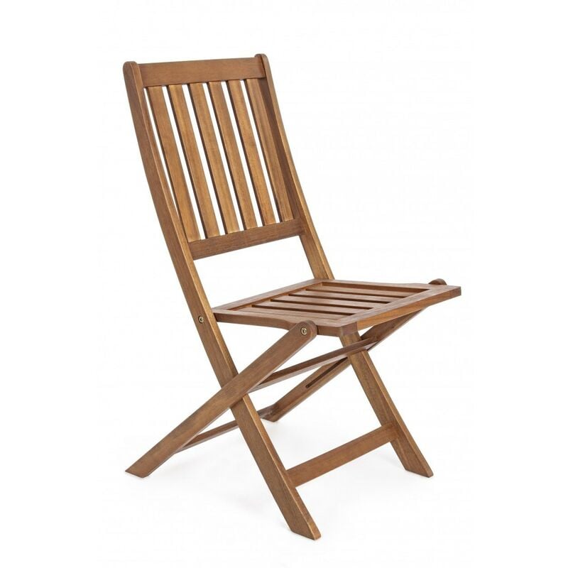 foto del prodotto bizzotto sedia mali pieghevole in legno di acacia 47,5l x 92h cm