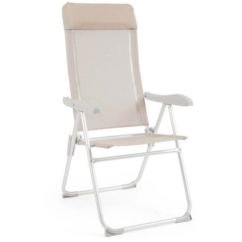 foto del prodotto bizzotto - sedia sdraio 'cayo' in alluminio e textilene da mare e giardino regolabile -ottanio