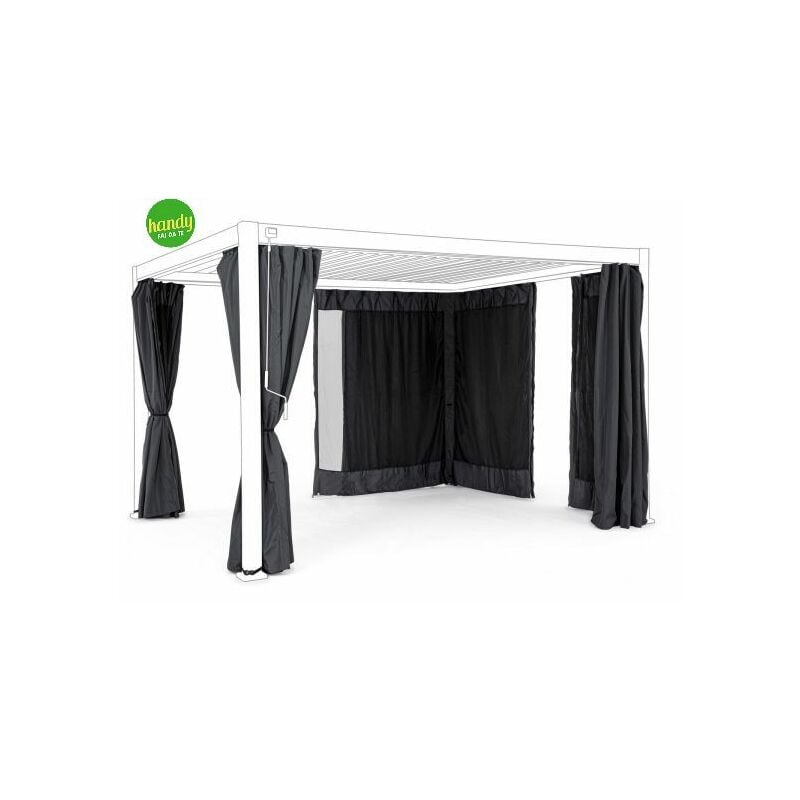 foto del prodotto bizzotto set zanzariere per pergola ocean 3 x 4 antracite
