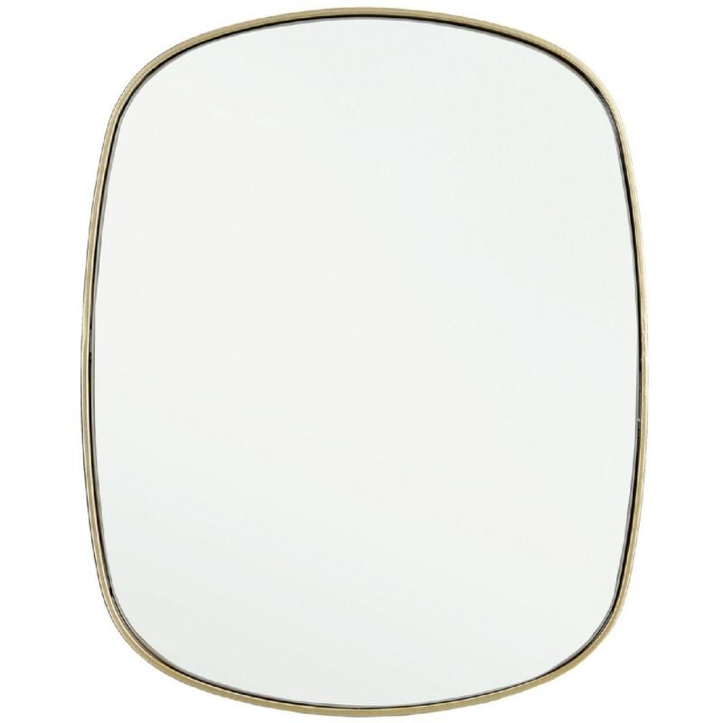 foto del prodotto bizzotto - specchio con cornice in acciaio mdf e vetro 'galaxy' h 40x1,5x50 cm -oro