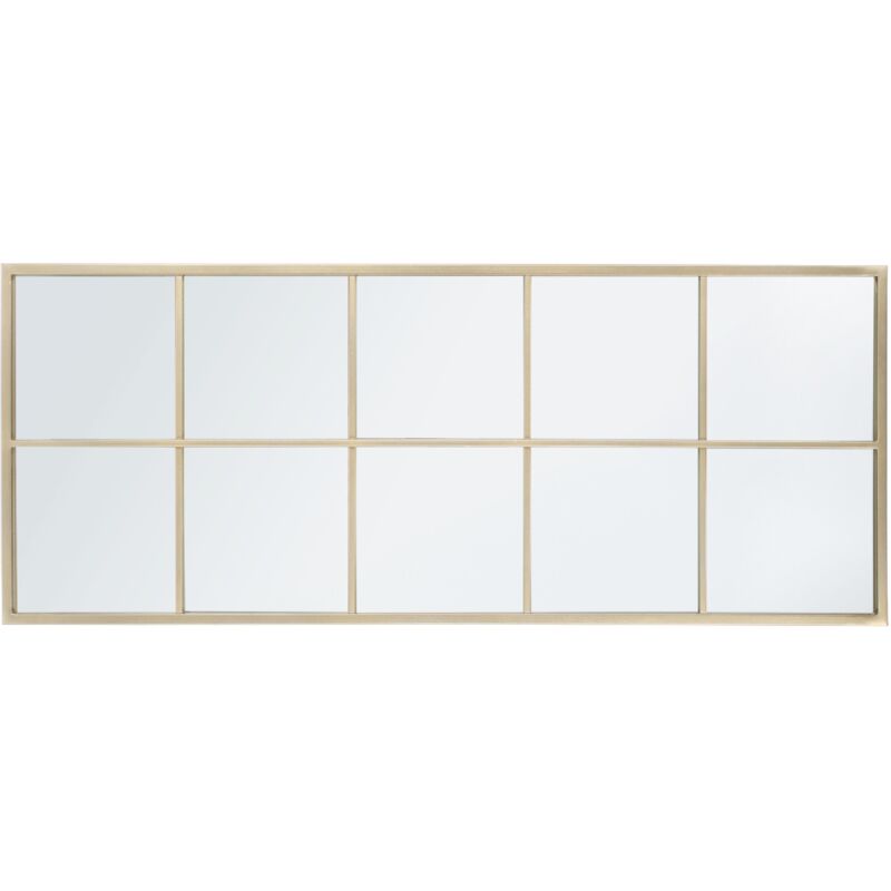 foto del prodotto bizzotto - specchio con cornice in metallo 'window' h 125x2,5x50 cm -oro