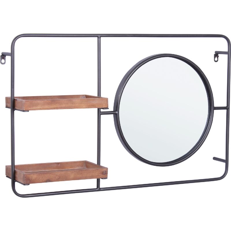 foto del prodotto bizzotto specchio con mensola in acciaio reflector 43 x 15 x 70 h cm