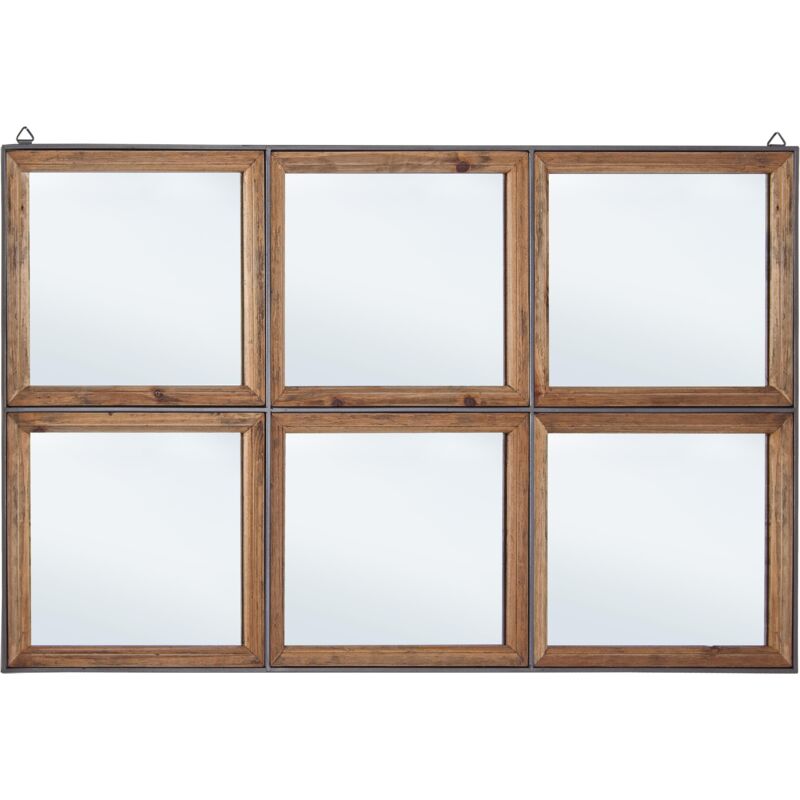 foto del prodotto bizzotto specchio da parete con cornice in acciaio border 92.5 x h 52.5 cm