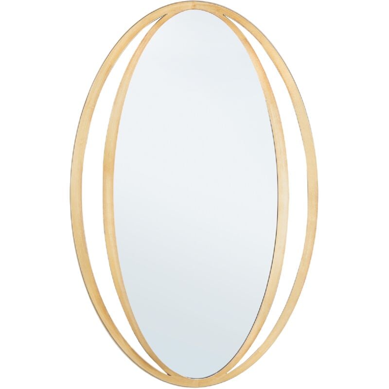 foto del prodotto bizzotto specchio da parete con cornice in acciaio nabila 51.5x1.5x80 h cm oro