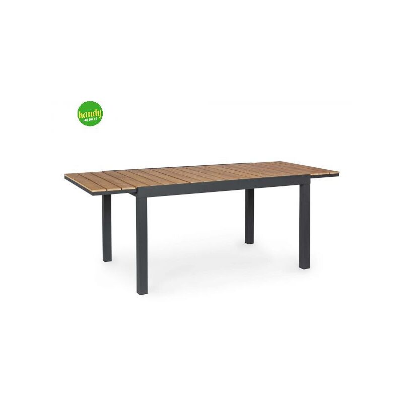 foto del prodotto bizzotto tavolo allungabile elias antracite 74 x 140 200 x 90 cm piano polywood