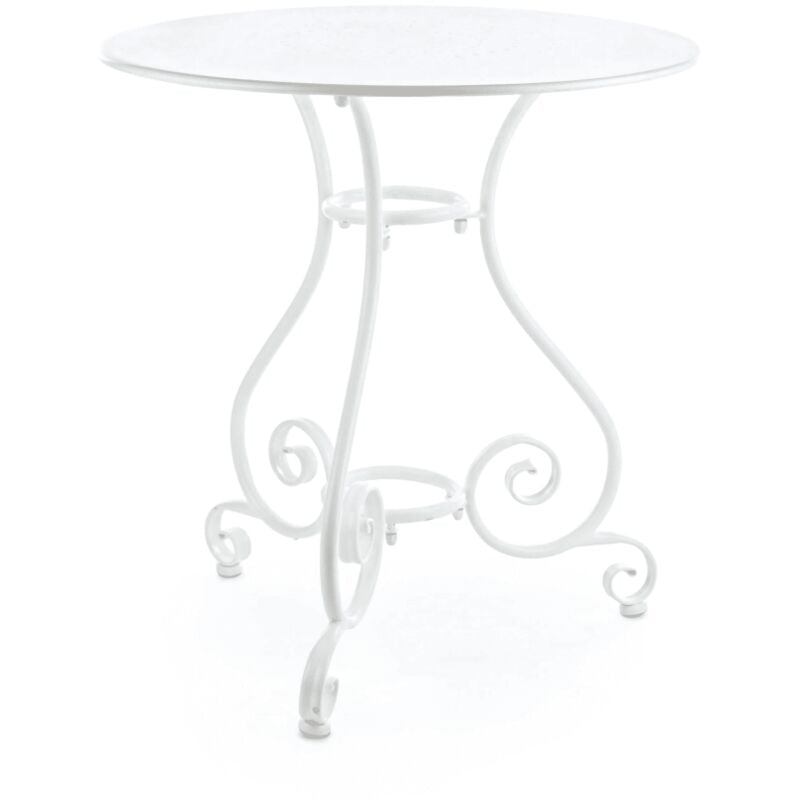 foto del prodotto bizzotto tavolo esterno bianco diametro 70 cm