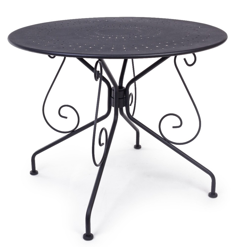 foto del prodotto bizzotto tavolo etienne diametro 90 centimetri colore grigio scuro