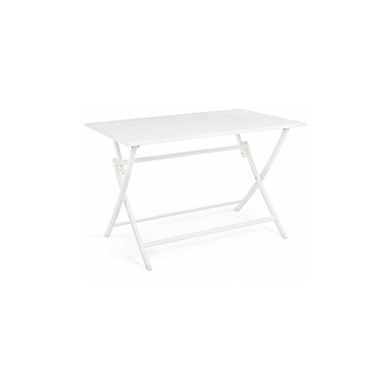 foto del prodotto bizzotto tavolo per esterno in alluminio bianco elin 110x70x h71 cm