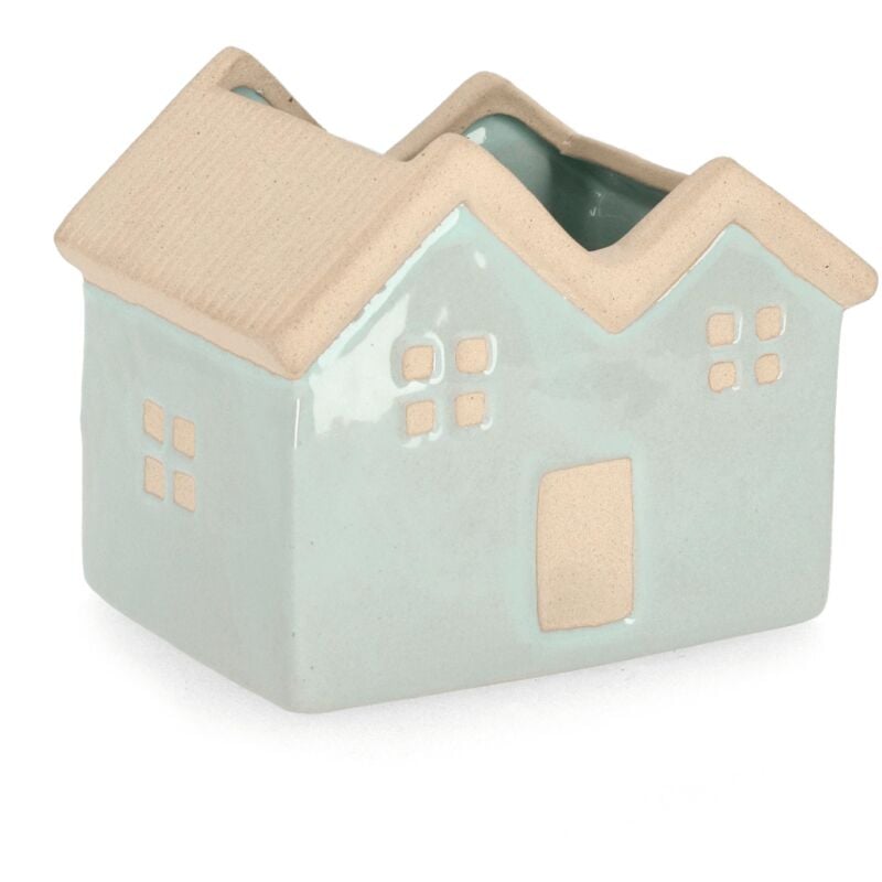 immagine 0 del prodotto bizzotto vaso khloe rettangolare in porcellana 14,3 x 11 x h11,5 cm 12.5 x 9.1 x h 10.5 cm azzurro