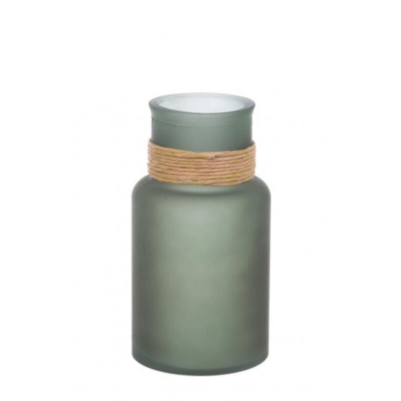 foto del prodotto bizzotto vaso rotang tondo in vetro riciclato verde 15x45h