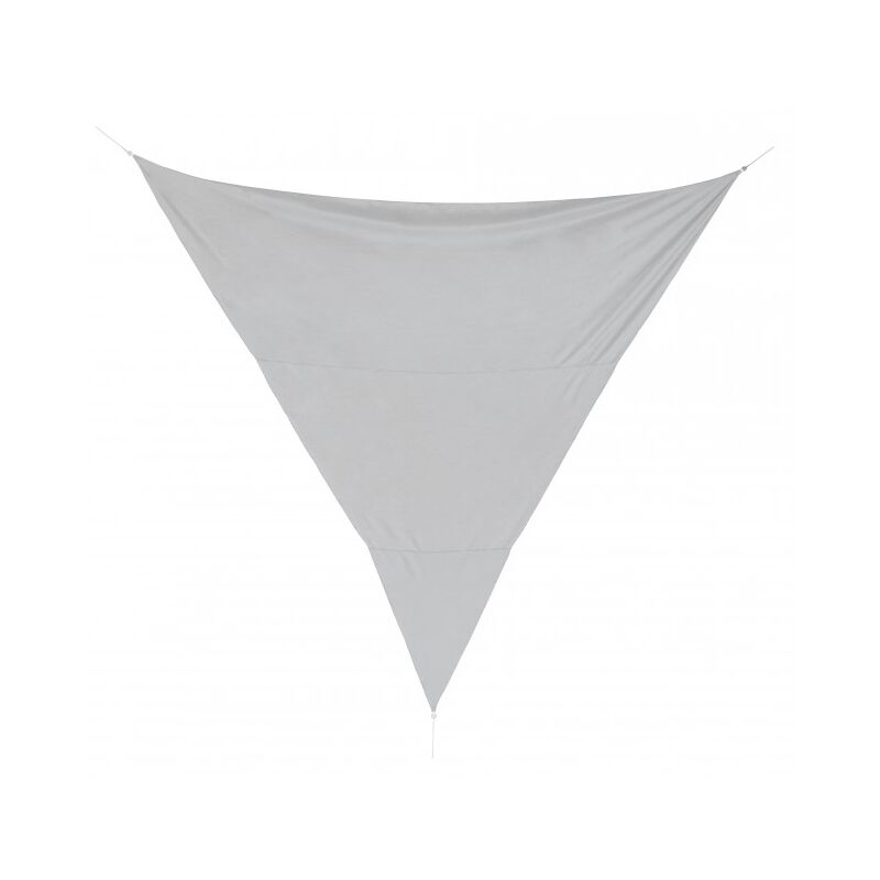 foto del prodotto bizzotto vela ombreggiante tri. grigio 3.6x3.6 in poliestere con anelli in acciaio zincato