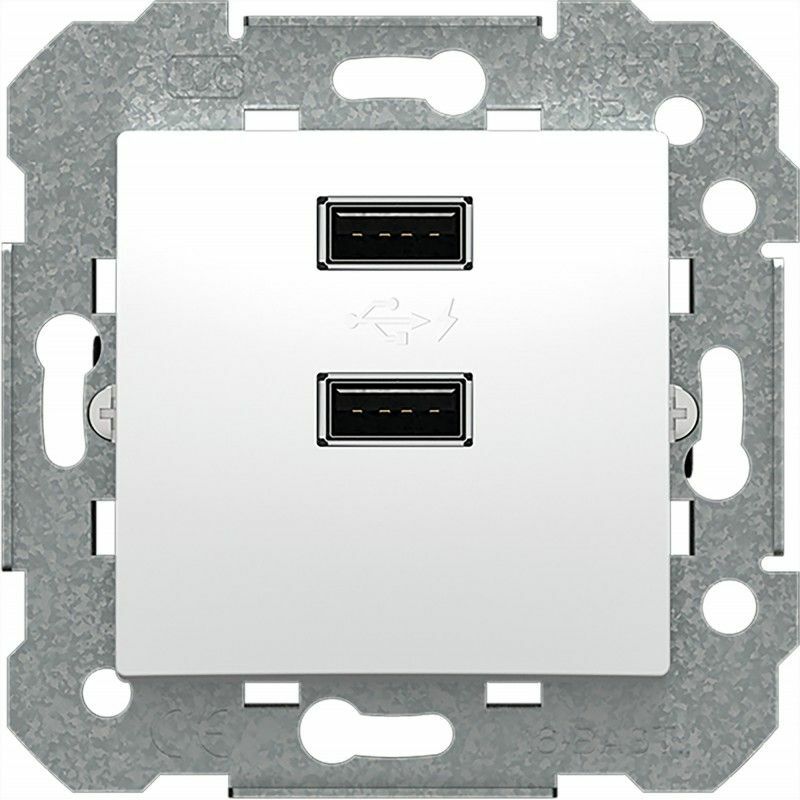 foto del prodotto bjc in diretta caricabatterie doppio usb 2.1a serie bianco 23580