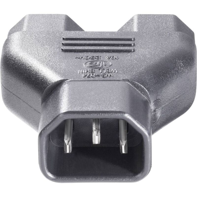 foto del prodotto bkl electronic 073331 adattatore iec spina iec c14 presa iec c13, presa iec c13 nero 1 pz.