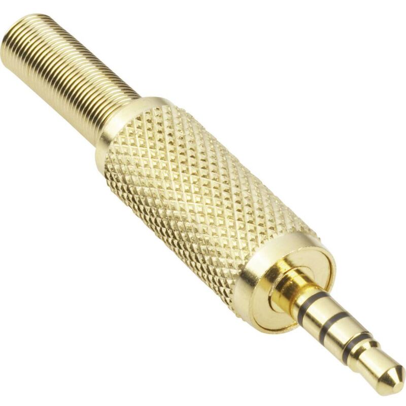 foto del prodotto bkl electronic 1103057 jack 3.5 mm spina dritta numero poli num 4 stereo oro 1 pz.