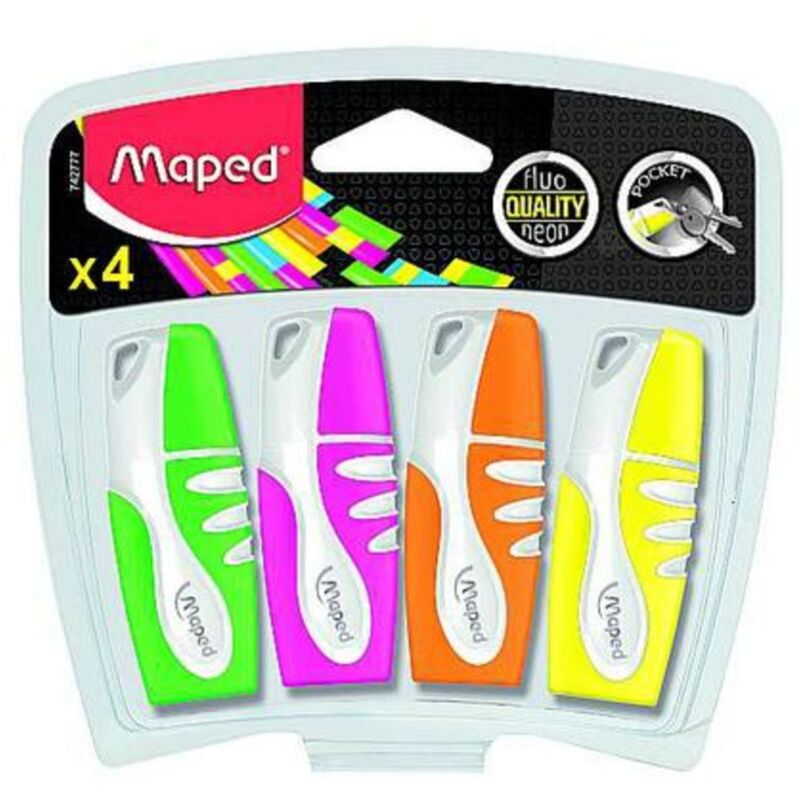 foto del prodotto bl. 4 evidenziatori maped pocket assortiti x1