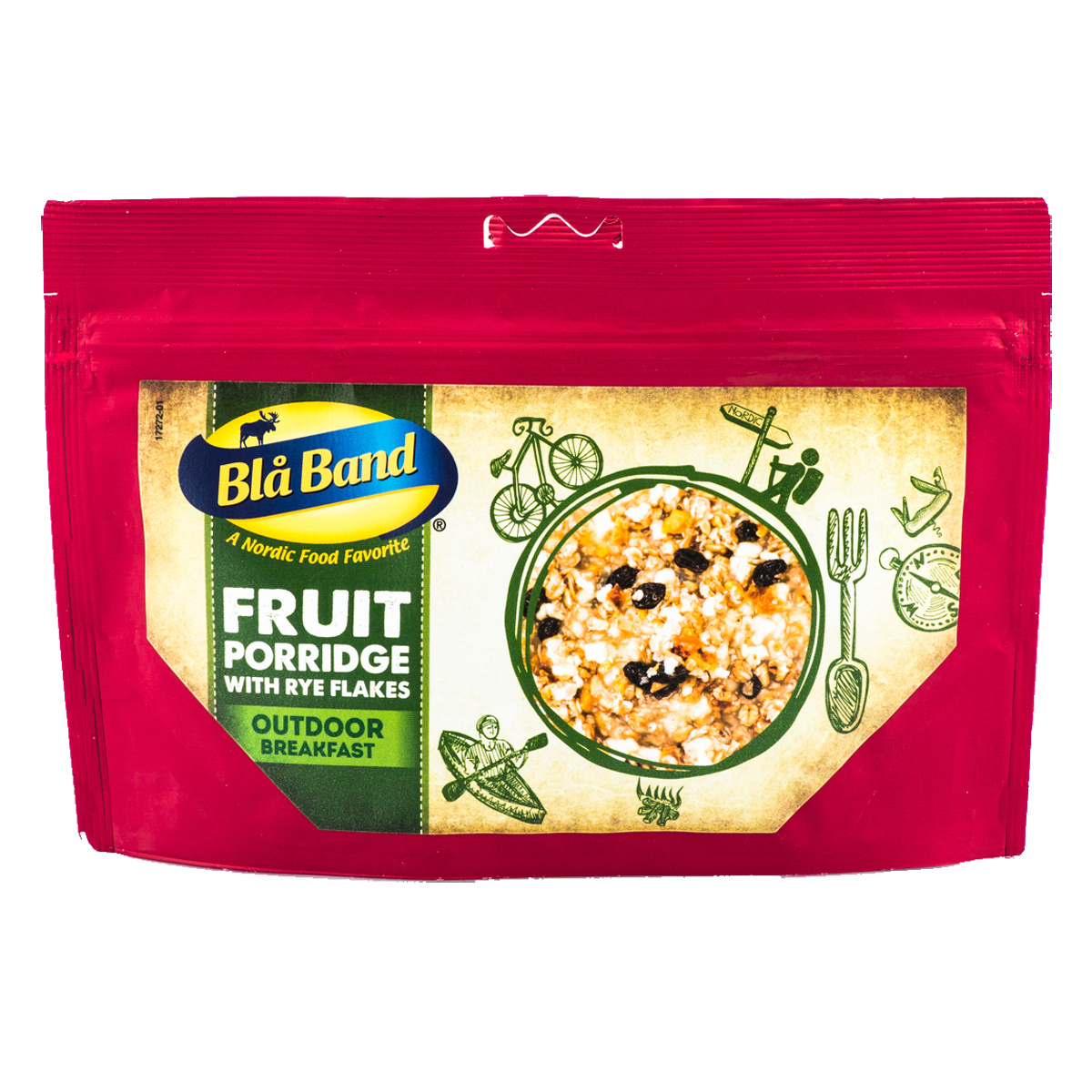 foto del prodotto blå band composta di frutta con fiocchi di segale