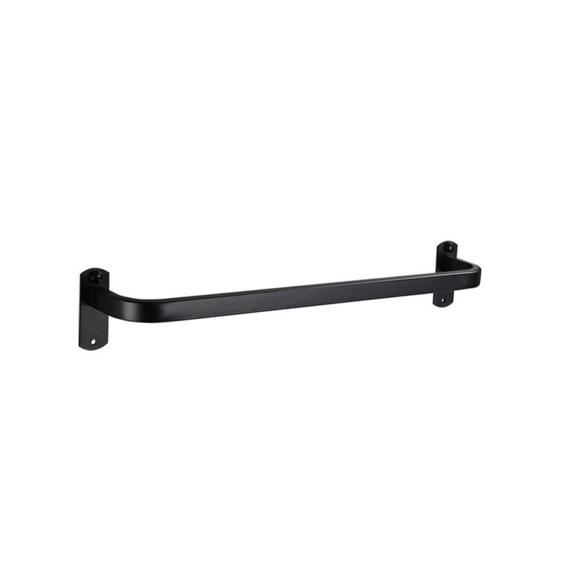 foto del prodotto black aluminum towel rack space towel rack bath towel holder for bathroom toilet single layer 30cm 