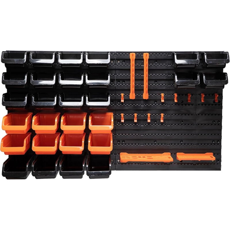 foto del prodotto black&amp;decker - black+decker lavagna per attrezzi da officina de attrezzi con scomparti e ganci, nero, regolare