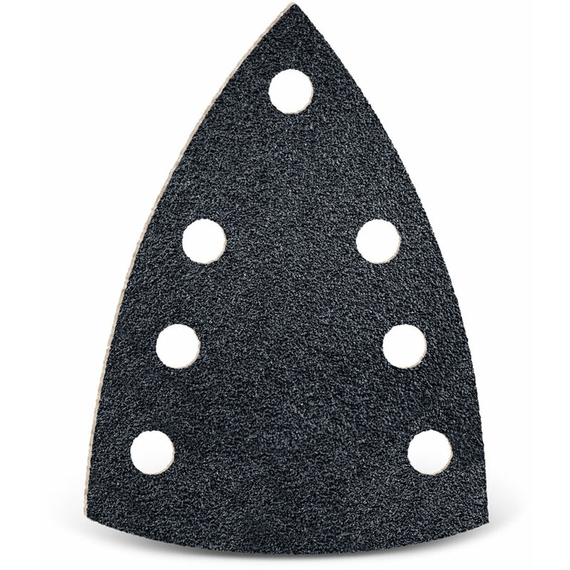 foto del prodotto black carte abrasive velcrate, 150 x 100 mm, 7 fori, p. levigatrici a delta, carburo di silicio 50 pz. g120 menzer