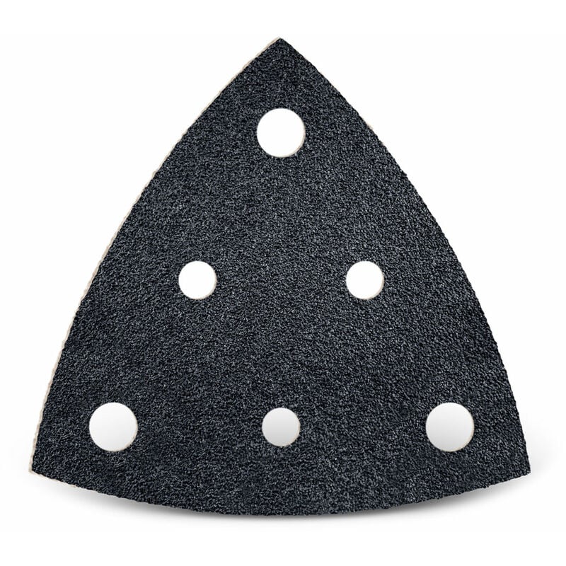 foto del prodotto black carte abrasive velcrate, 82 mm, 6 fori, p. levigatrici a delta, carburo di silicio 50 pz. g800 menzer