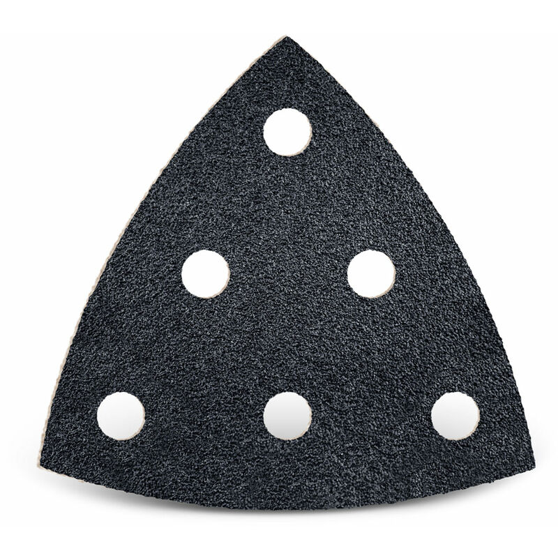 foto del prodotto black carte abrasive velcrate, 93 mm, 6 fori, p. levigatrici a delta, carburo di silicio 50 pz. g600 menzer