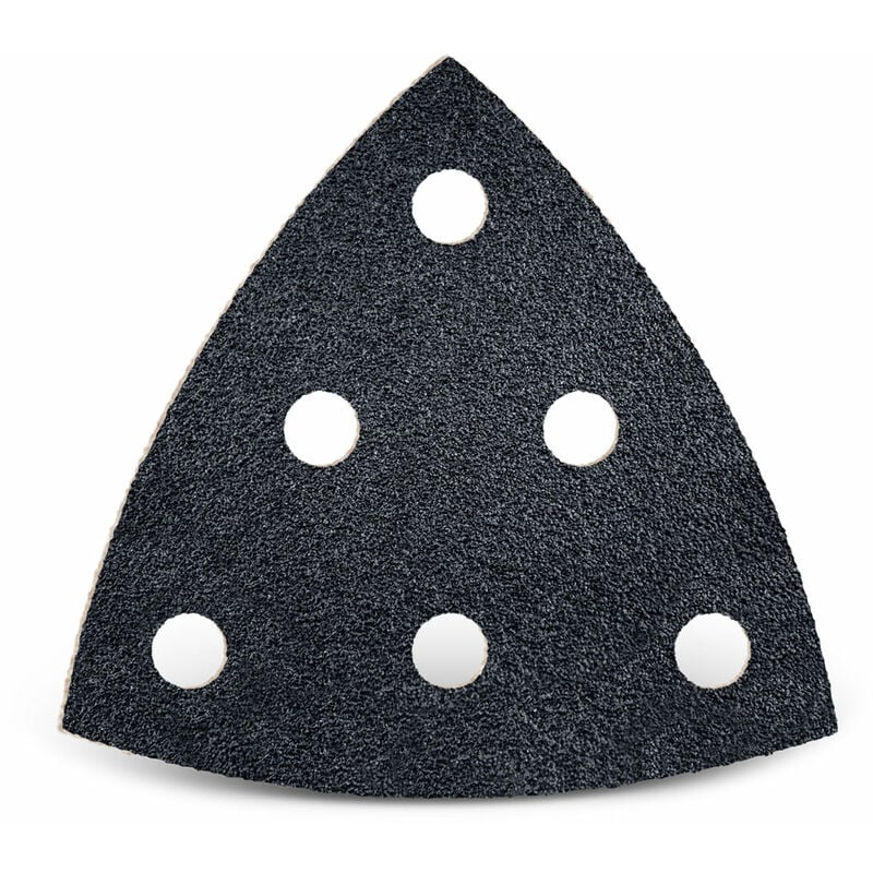 foto del prodotto black carte abrasive velcrate, 93 mm, 6 fori, p. levigatrici a delta, carburo di silicio 50 pz. g800 menzer