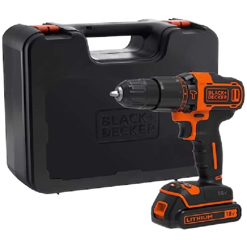foto del prodotto black decker accessori trapano a percussione aku da 18 v, 1 batteria li ion da 1,5 ah, caricabatterie bdchd18k qw