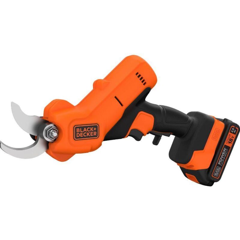 foto del prodotto black decker attrezzature da giardino cesoie per rami a batteria da 18v, 1 batteria 2,0 ah li ion, caricabatterie bcpp18d1 qw