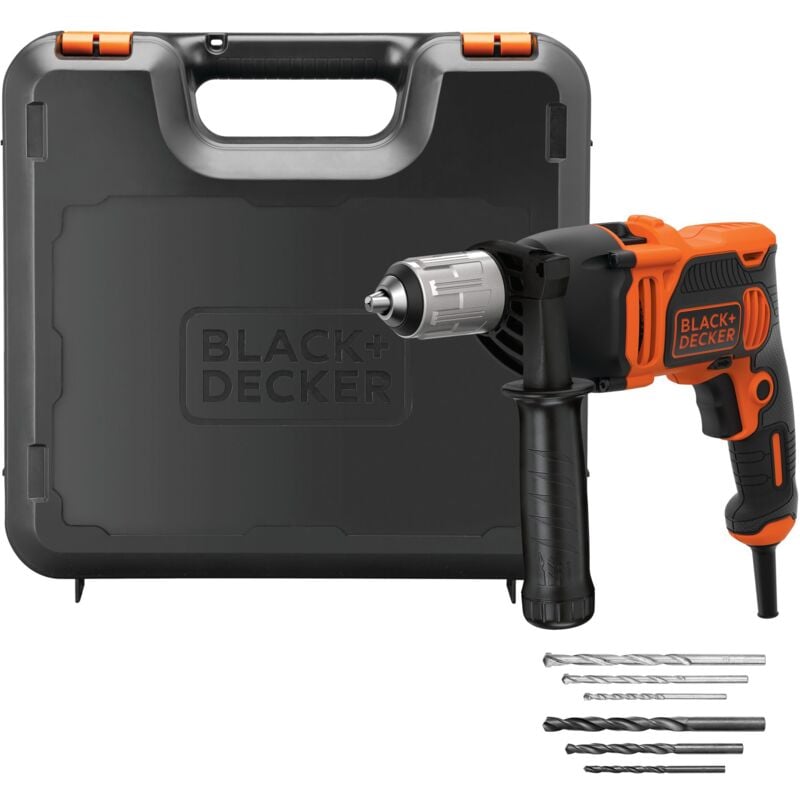foto del prodotto black decker beh850k qs trapano a percussione a batteria 850w 54.400 giri min 6 accessori fornito in valigetta
