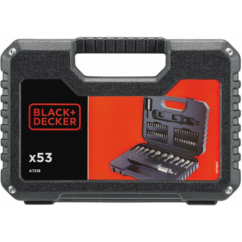 foto del prodotto black decker black decker a7218 set per forare e avvitare con cricchetto, 53 pezzi