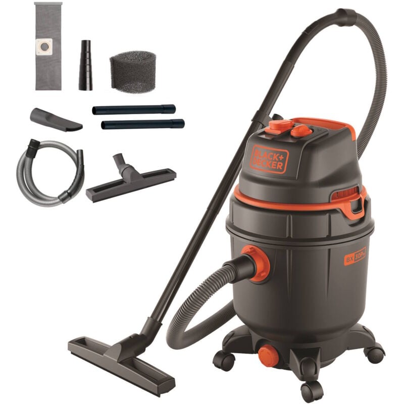 foto del prodotto black decker black decker aspiratore solidi e liquidi bxvc30ptde con presa elettroutensili 1600 w, 30 l 
