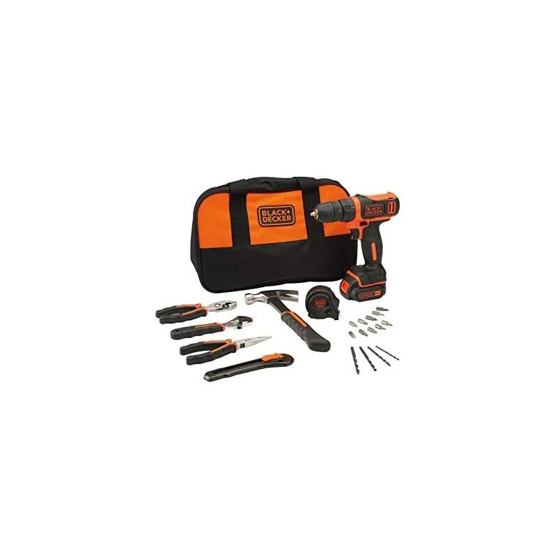 foto del prodotto black decker black decker bdcdc18htsa qw chiave per trapano nera, arancione