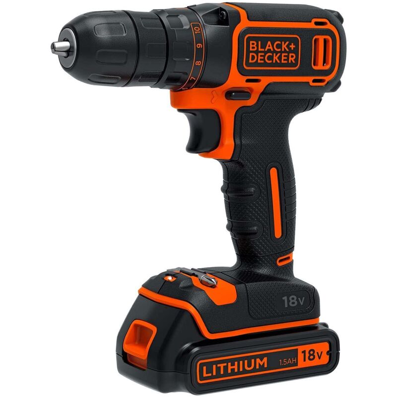 foto del prodotto black decker black decker bdcdc18k1 qw trapano avvitatore 18 v, nero