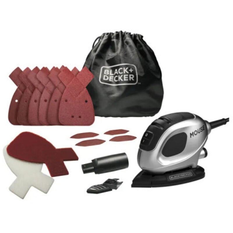 foto del prodotto black decker black decker levigatrice triangolare per dettagli 55w 15 accessori e borsa di trasporto