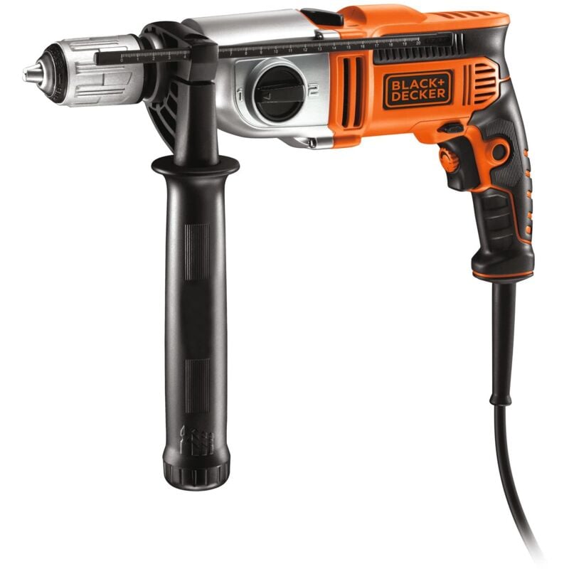 foto del prodotto black decker black decker, trapano a percussione 1100w a 2 velocit meccaniche in valigetta. kr1102k