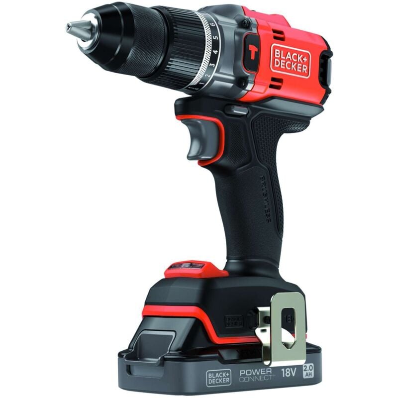 foto del prodotto black decker black decker trapano avvitatore a percussione bld683d1xk qw brushless 18v 1 batteria 2,0 ah