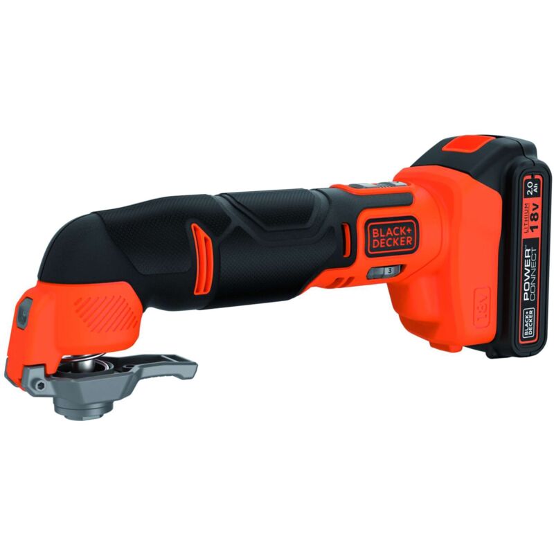 foto del prodotto black decker black decker utensile multifunzione a batteria bdcos18d1k qw 18 v 1 batteria 1,5 ah con accessori