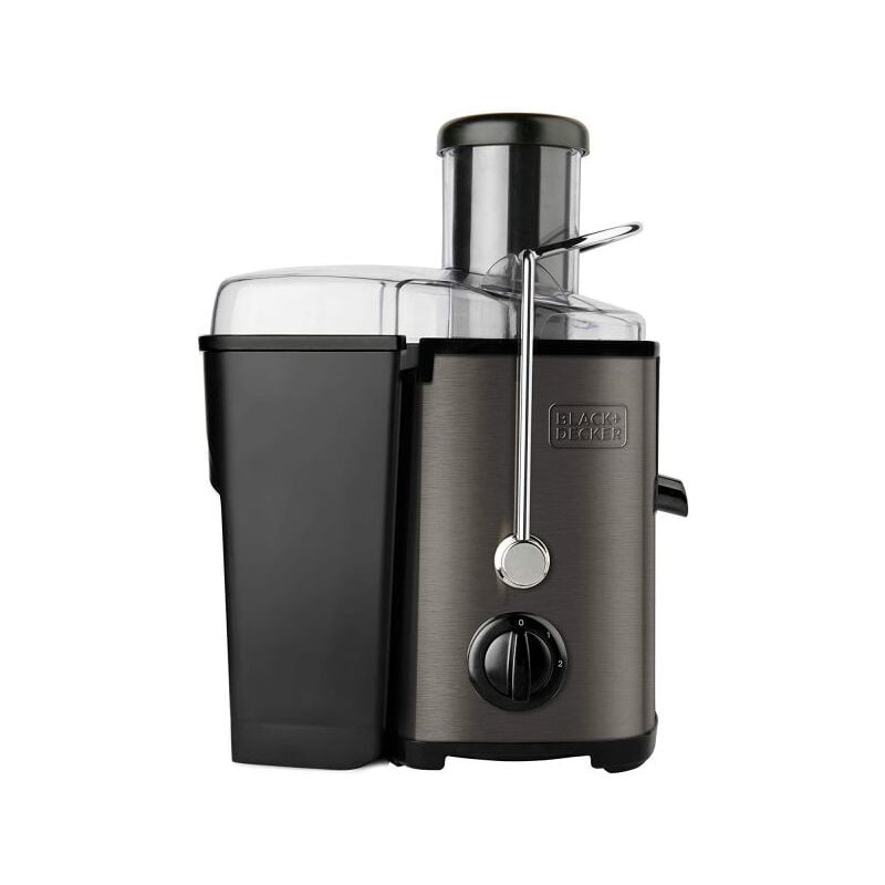 foto del prodotto black decker bxje600e centrifuga 600 w, 2 velocit , estrattore succhi e verdure con bocca da 62 mm, serbatoio rimovibile 1,2 l, brocca succhi 0,55 l, sistema di molla, acciaio inox