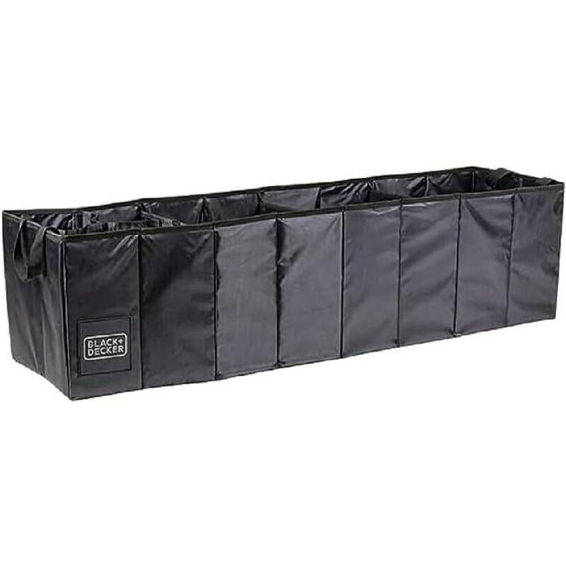 foto del prodotto black decker contenitore organizer pieghevole bagagliaio auto 5 vani 110x30x30cm
